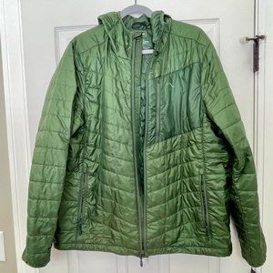 Men's PrimaLoft Packaway Hooded Jacket -- Green XL